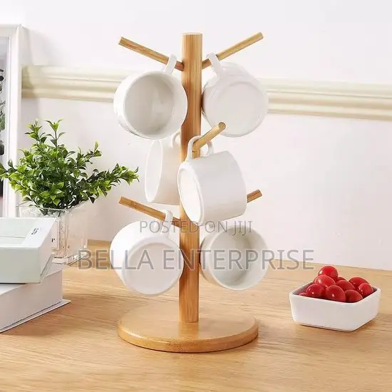 Bamboo Tree Cup Rack Holder - 1
