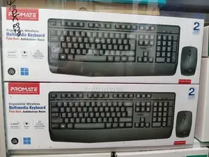Promate Ergonomic Wireless Multimedia Keyboard na Panya na Palm Rest