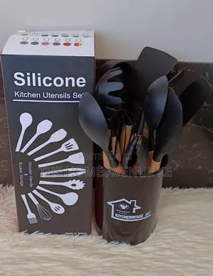 Seti ya Miiko ya Silicone 12pc - Nyeusi
