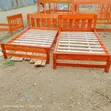 4x6 Hardwood Bed - Megan Modern Brandy - 1