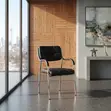 Catalina Leather Reception & Guest Chairs (Black) - 4