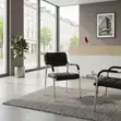 Catalina Leather Reception & Guest Chairs (Black) - 5