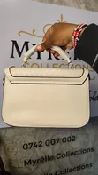 Ladies Cream Sling Bag with Detachable Strap - 2