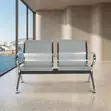 Two-Seater Rust-Resistant Metallic Office Bench - 2
