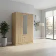 Wooden Bedroom Wardrobe with Lock - 3 Doors - 3