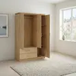 Wooden Bedroom Wardrobe with Lock - 3 Doors - 5