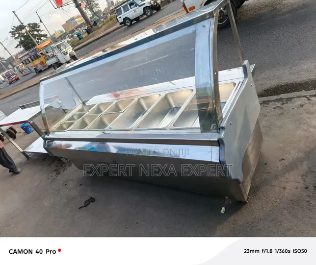 Kifaa cha Kuweka Chakula cha Chuma cha Kutuoa (Canopy Food Warmer) - Trei 6 - 1