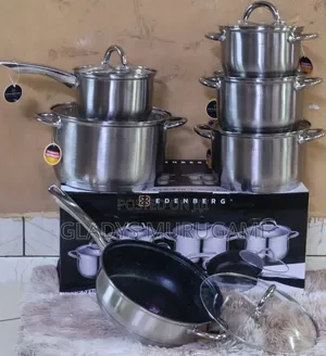 12 Pcs Edenberg Stainless Steel Sufuria Set
