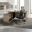 1.6m Office Desk - Brown Executive - 2