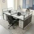 4-Person Modular Workstation Desk - 3