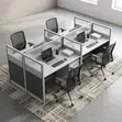 4-Person Modular Workstation Desk - 4