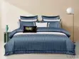 Luxury Satin Stripe Duvet Set - Extra King (7x8), 4pc - 1