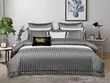 Luxury Satin Stripe Duvet Set - Extra King (7x8), 4pc - 5