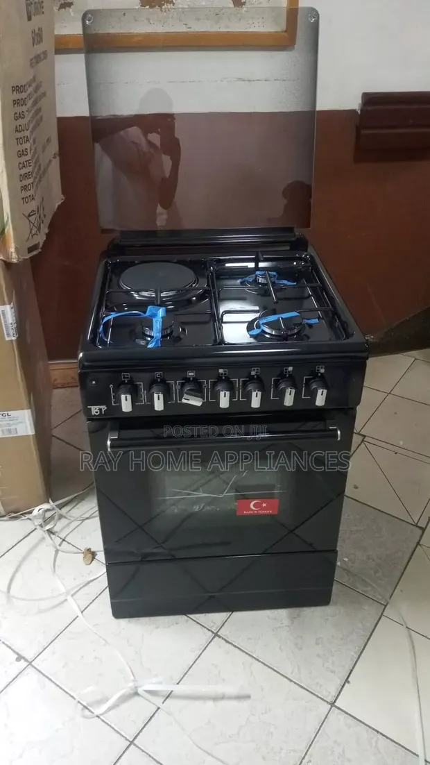 TBP 60x60cm 3 Gas + 1 Electric Plate Cooker with Electric Oven & Turbo Fan - 1