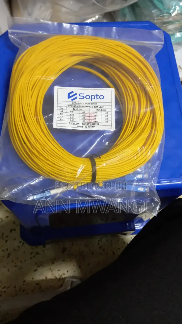 50m LC-SC Single Mode Fiber Optic Patch Cable - 1