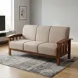 7-Seater Fabric Office Sofa - Brown - 1