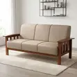 7-Seater Fabric Office Sofa - Brown - 4