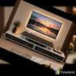 Executive Imported TV Stand yenye Droo za Hifadhi - 2