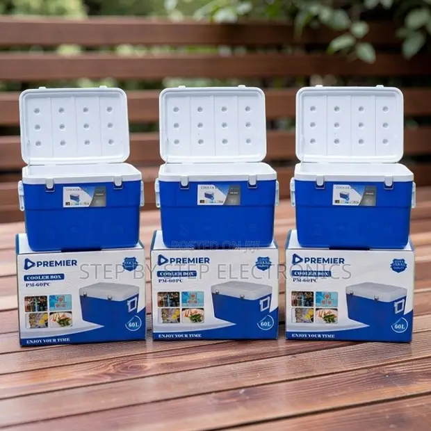 Scratch-Resistant 60L Portable Cooler Box Ice Box - 1