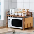 Multilayer Adjustable Microwave Stand na Hooks - 1