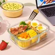 3-Grid High Borosilicate Glass Partitioned Lunchbox - 2