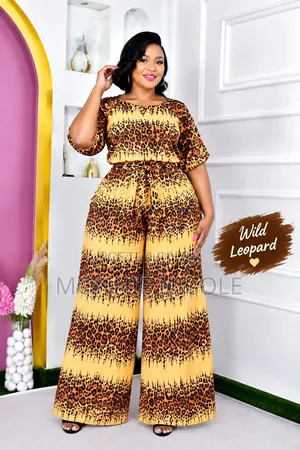Wild Leopard Print Palazzo Set - Women's
