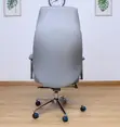 Gray Leather Executive Office Chair - 2