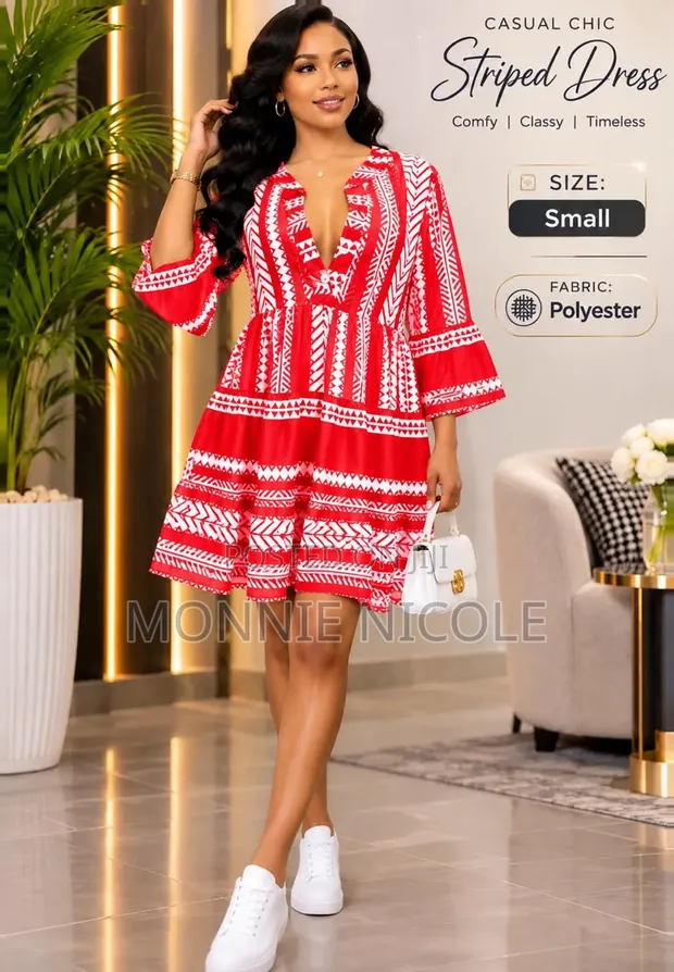 Casual Chic Striped Dress - 1