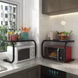 1 Tier Metallic Microwave Organizer Shelf / Stand - 2