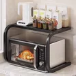 1 Tier Metallic Microwave Organizer Shelf / Stand - 3