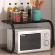 1 Tier Metallic Microwave Organizer Shelf / Stand - 4