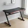 1.2m Black Lighted Gaming Table - 1