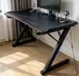 1.2m Black Lighted Gaming Table - 4
