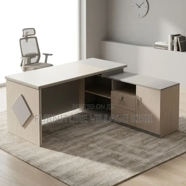 1.8m Executive Office Desk - Nyeupe - 1