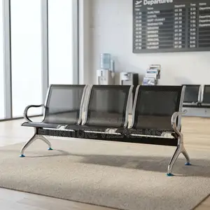 3-Link Metallic Waiting Bench - Brand New