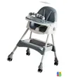 Baby Feeding Chair with Wheels - Grey - 1