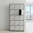 15-Locker Grey Office Cabinet - 3