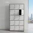 15-Locker Grey Office Cabinet - 4