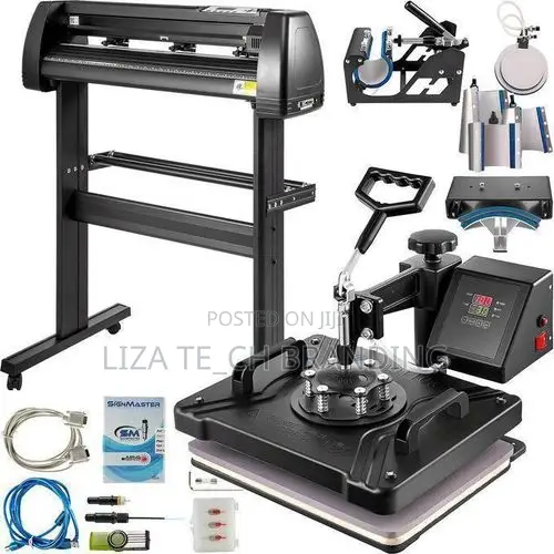 8-in-1 Digital Heat Press + 2ft Vinyl Plotter - 1