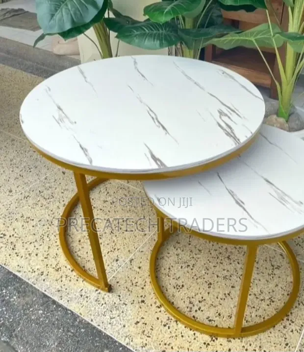 Modern White MDF Nesting Coffee Table - 1