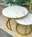 Modern White MDF Nesting Coffee Table - 1