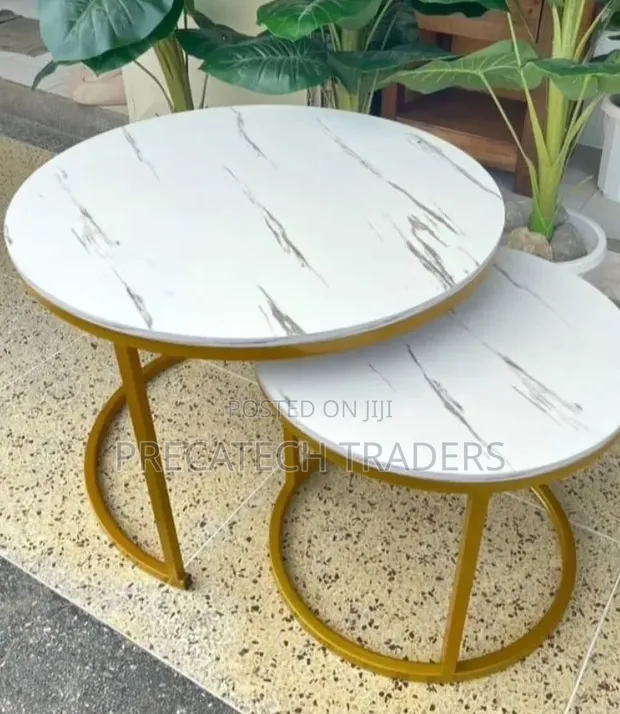 Set ya Meza za Kahawa za Marble Effect - 1