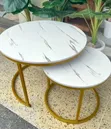 Set ya Meza za Kahawa za Marble Effect - 2