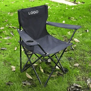 AMP Folding Camp Chair with Armrest & Cup Holder