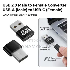 USB-A to USB-C Female Adapter Converter