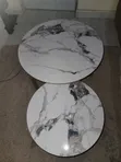 Seti ya Meza ya Kula ya Marumaru na Miguu ya Dhahabu - 2