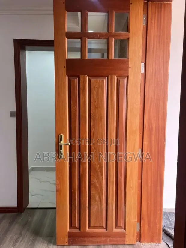 Mahogany Solid Double Door - Brand New - 1