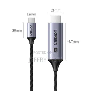 Ugreen USB-C to HDMI 2.1 Cable, 1.5m, Grey