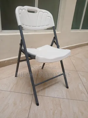 Kiti cha Plastiki cha Kukunja cha Heavy-Duty chenye Fremu ya Chuma