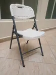 Heavy-Duty Foldable Plastic Chair with Steel Frame - 1